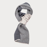 Marine and Grey Reversible Cashmere Neck Warmer