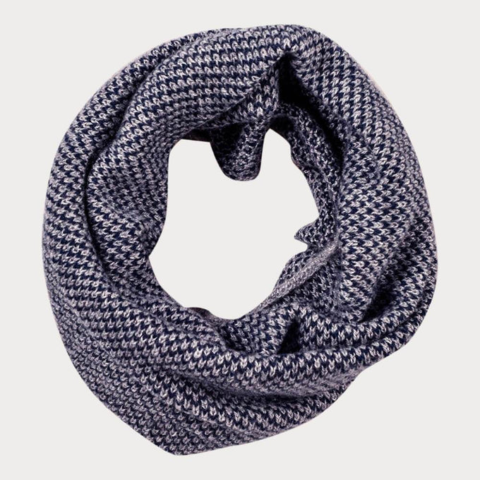 Navy and Grey Cashmere Collar