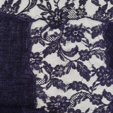 Navy Cashmere and Chantilly Lace Shawl