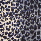 PRE ORDER - Navy Leopard Print Cashmere and Silk Scarf