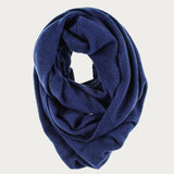 Navy Double Size Knitted Cashmere Snood