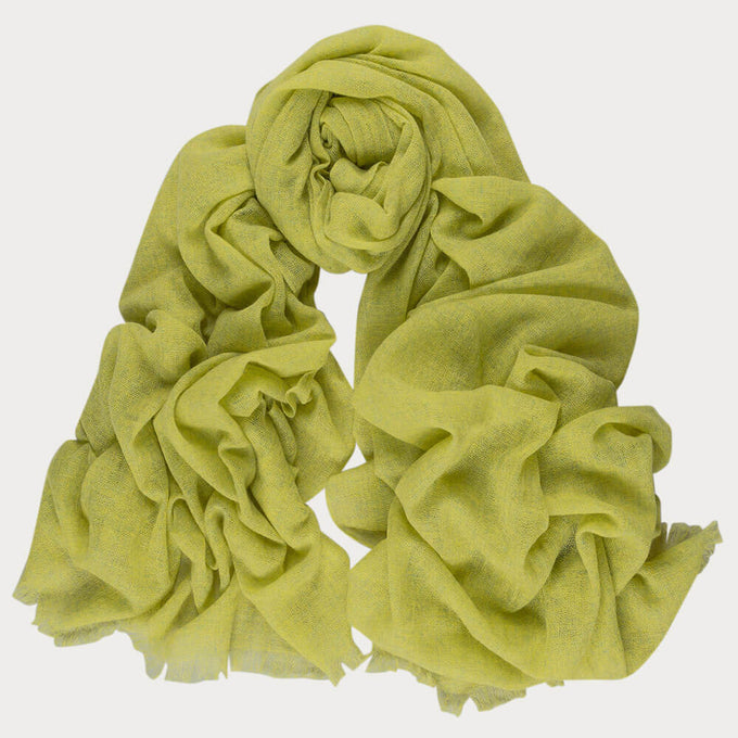 Linden Green Gossamer Cashmere Shawl