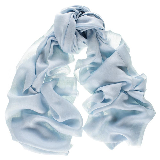 Pastel Blue Cashmere and Silk Wrap