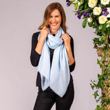 Pastel Blue Cashmere and Silk Wrap