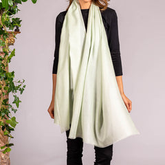 PRE ORDER: Pastel Green Cashmere and Silk Wrap