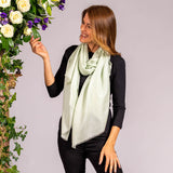 Pastel Green Cashmere and Silk Wrap