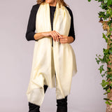 Pastel Yellow Cashmere and Silk Wrap