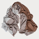 Pembroke  Brown Silk and Wool Scarf