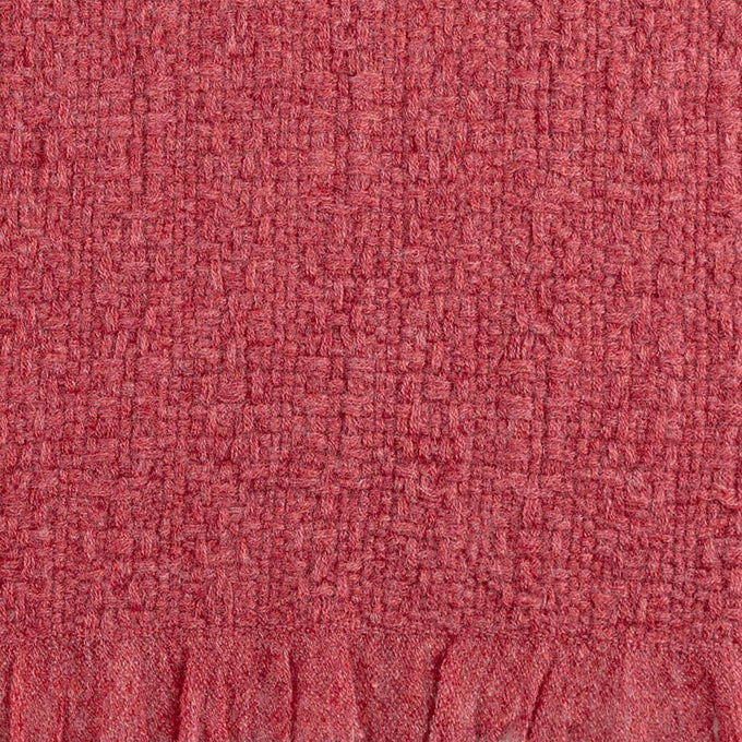 Super Luxe Tea Rose Basket Weave Cashmere Shawl