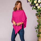 Tickle Me Pink Cotton and Cashmere Poncho