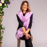 Lavender Blush Gossamer Cashmere Shawl