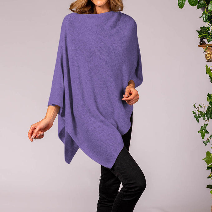 English Lavender Cashmere Poncho