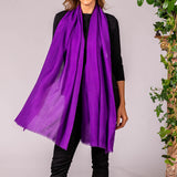 PRE ORDER: French Violet Cashmere and Silk Wrap