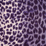 Violet Leopard Print Cashmere and Silk Scarf