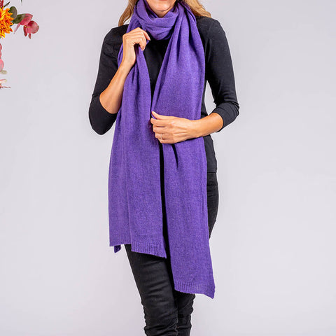 Oversize African Violet Cashmere Scarf