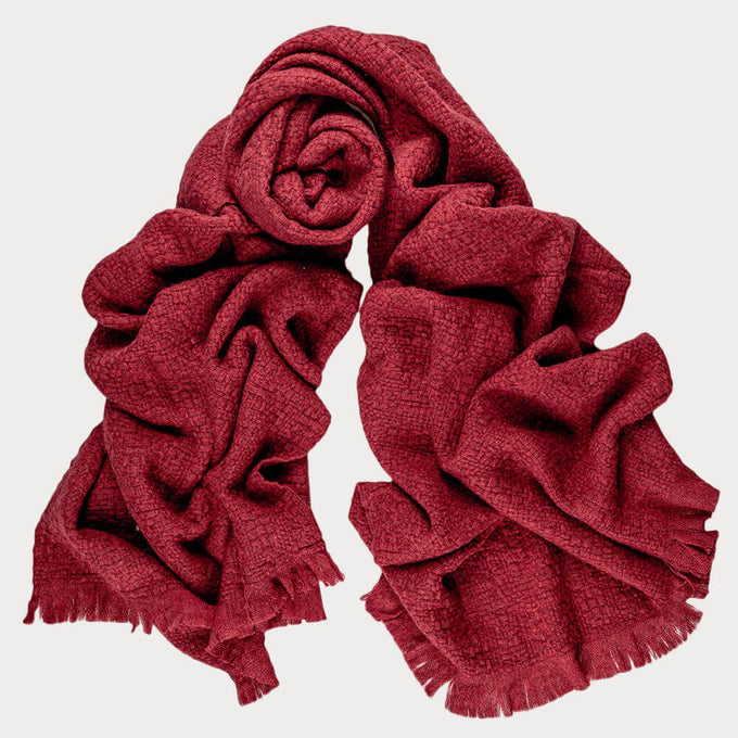 Super Luxe Slate Rose Basket Weave Cashmere Shawl
