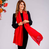 Swarovski Red Wrap in Cashmere and Silk