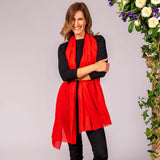 Chilli Red Cashmere and Silk Wrap