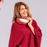 Berry and Cream Cashmere Snood