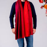 Cardinal Reds Silk and Wool Scarf