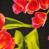 The Floral Trilogy - Red Tulip Cashmere and Silk Wrap