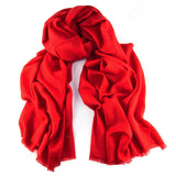 Postbox Red Handwoven Cashmere Shawl