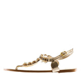 Rose Gold Metallic Leather Sandals