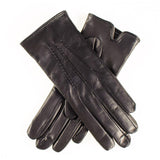 Classic Black Cashmere Lined Leather Gloves