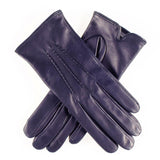 Classic Navy Cashmere Lined Leather Gloves
