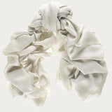 Classic Platinum Grey Cashmere and Silk Wrap