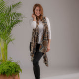 Snake Print Cashmere and Silk Wrap
