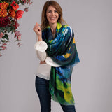 The Abstract Trilogy - Sunburst Cashmere and Silk Wrap