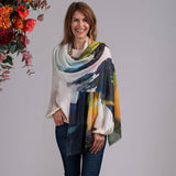 The Abstract Trilogy - ‘Sunset’ Cashmere and Silk Wrap