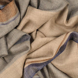 Sussex Neutral Wool and Silk Scarf