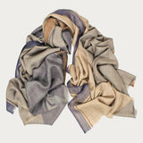 Sussex Neutral Wool and Silk Scarf