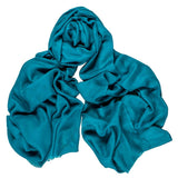 Teal Green Cashmere and Silk Wrap