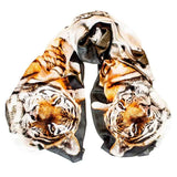 Cashmere and Silk Tiger Print Scarf