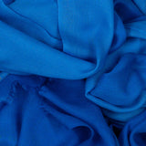 Azure to Sky Blue Cashmere and Silk Wrap