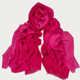 Razmatazz Pink Shaded Cashmere and Silk Wrap