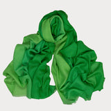Rainforest Green Shaded Cashmere and Silk Wrap