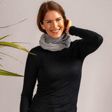 Two Tone Grey Cashmere Snood