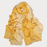 Chiffon Lemon Shaded Cashmere and Silk Wrap