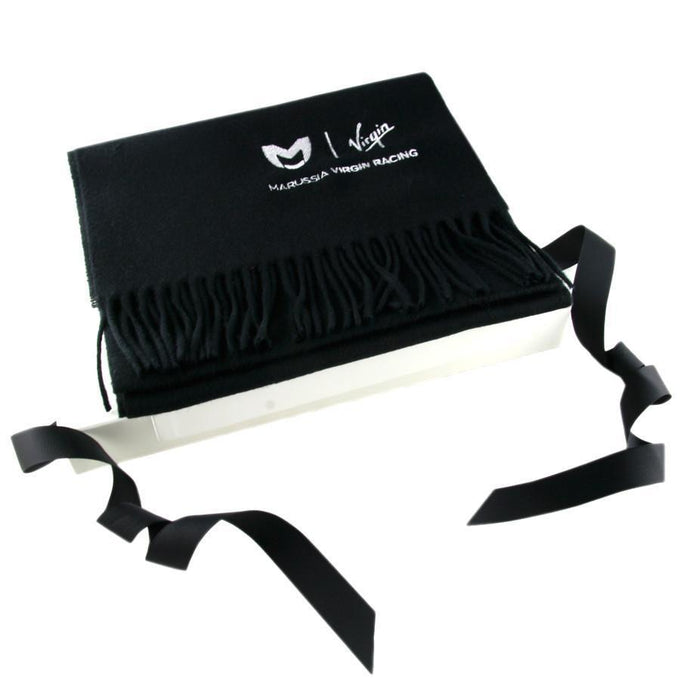 Corporate Branded Black Cashmere Scarf