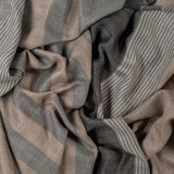 Wadham Stripe Silk and Wool Scarf