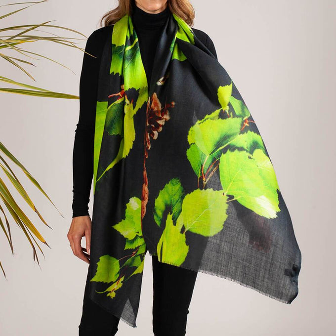 The Winter Trilogy - Winter Green Cashmere and Silk Wrap