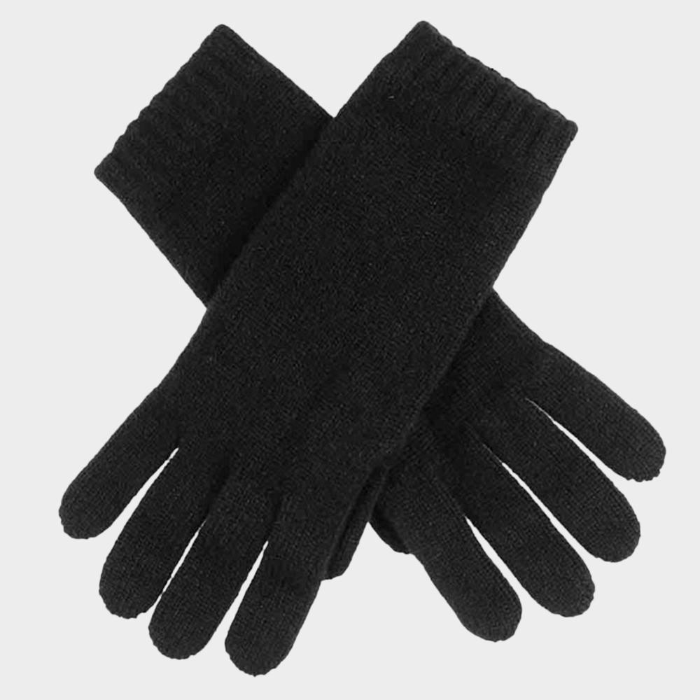 Gloves Cashmere Plain Knit - Black