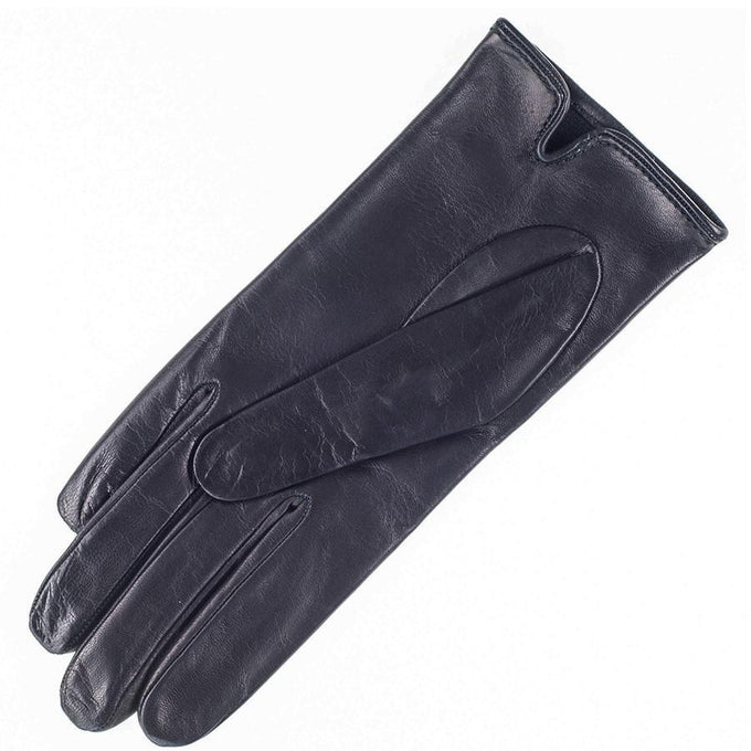 Ladies' Silk Lined Black Leather Gloves
