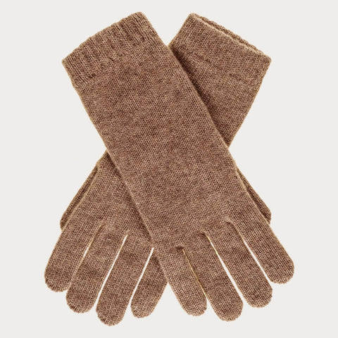 Ladies Light Brown Cashmere Gloves
