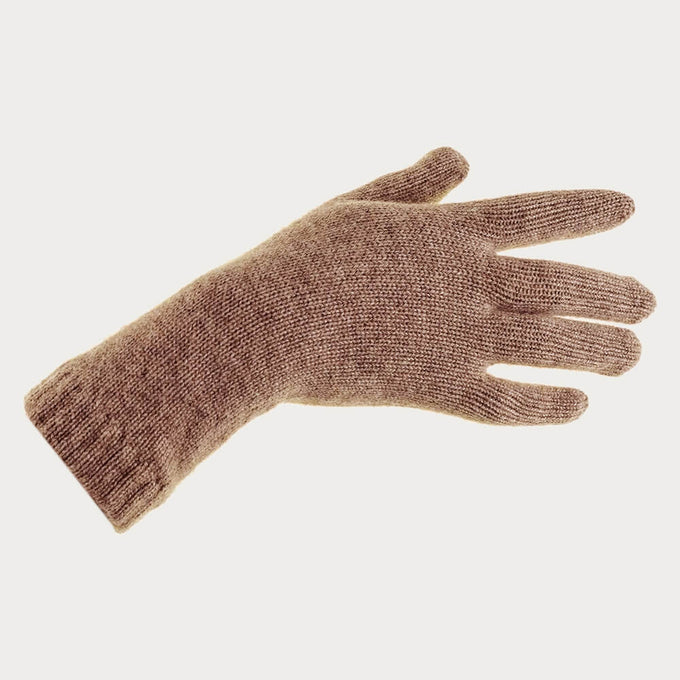 Ladies Light Brown Cashmere Gloves