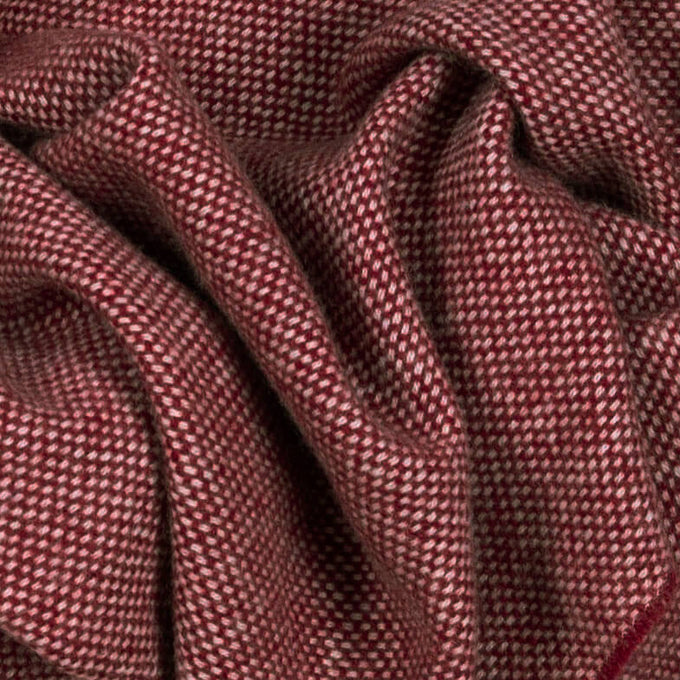 Claret and Cream Interwoven Cashmere Scarf